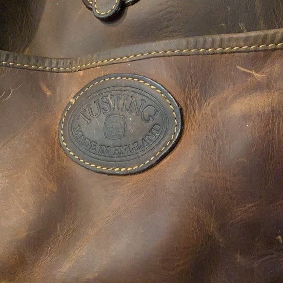 Vintage Luxury Designer Tusting Leather Backpack - Picture 3 of 10